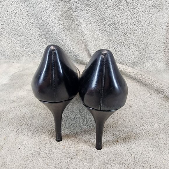 Cole Haan Shoes Womens Size 8.5 Bethany Black Leather Pointed Toe Pump Heels - Picture 6 of 13